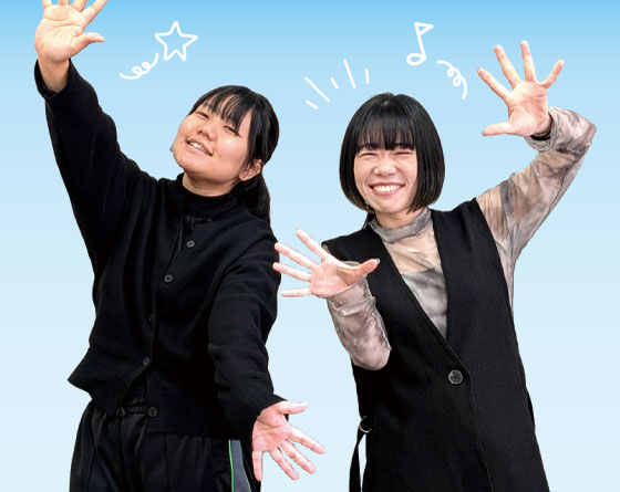 桃花鳥（トキ）お二人の画像　仲門もえか（左）・よすみ（右）